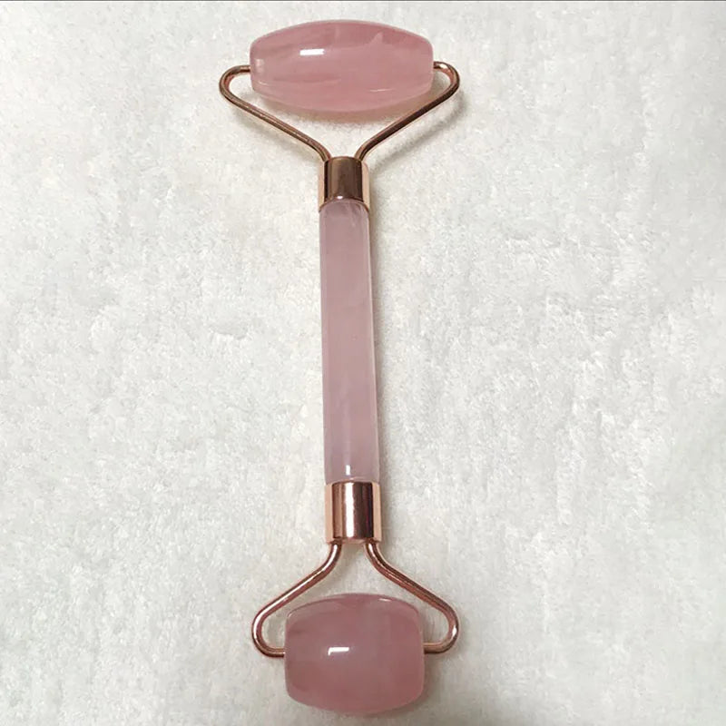 1Pc Pink Resin Jade Roller for Face