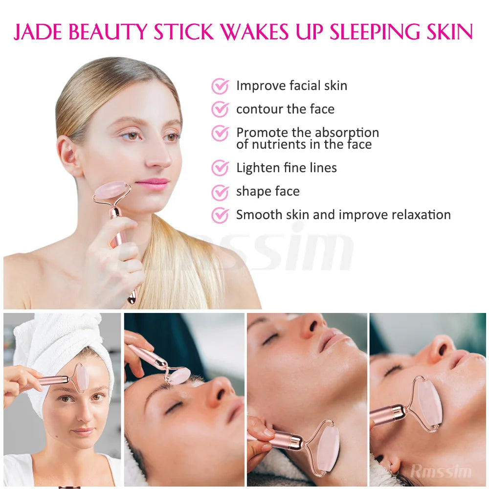 New Electric Vibrating Jade Roller Massager