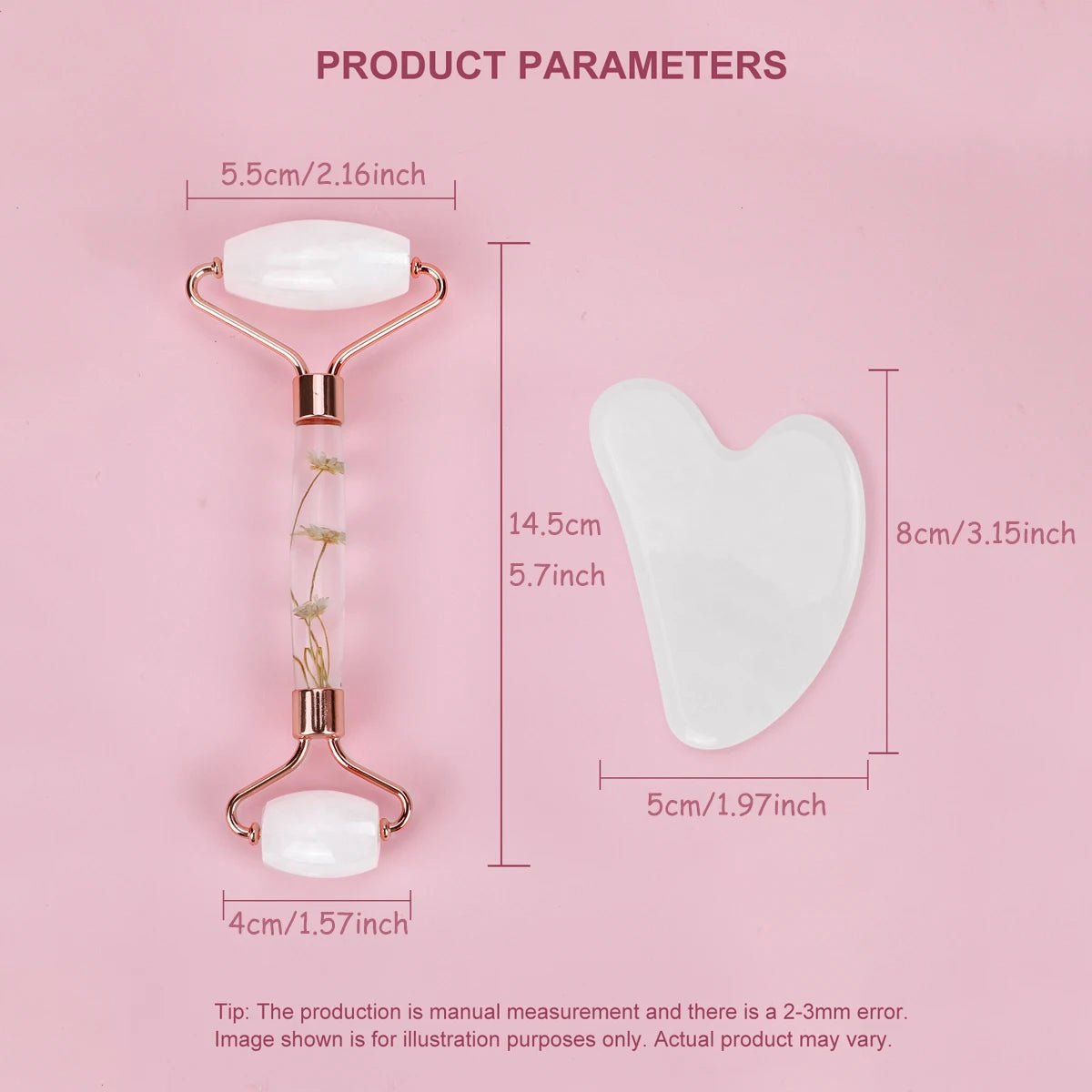 Gua Sha&Jade Roller Set Natural Jade Massager