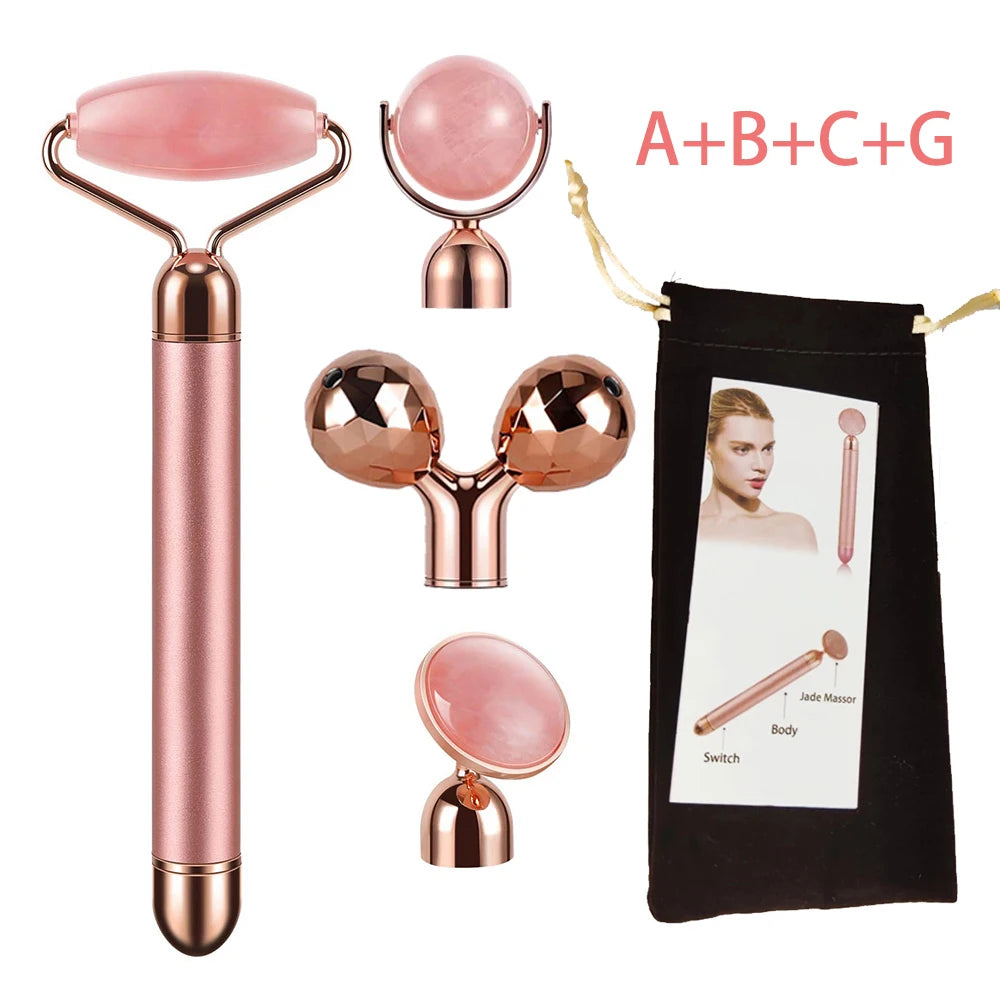 New Electric Vibrating Jade Roller Massager