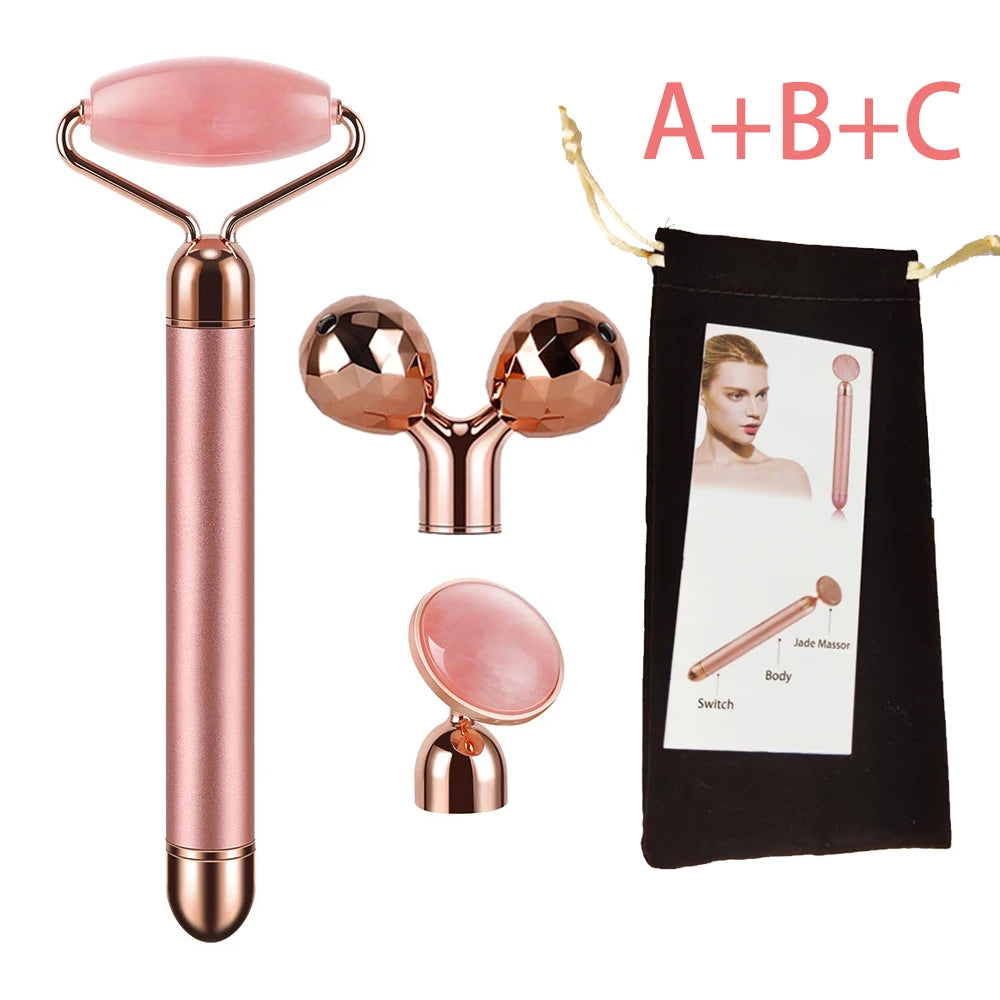 New Electric Vibrating Jade Roller Massager