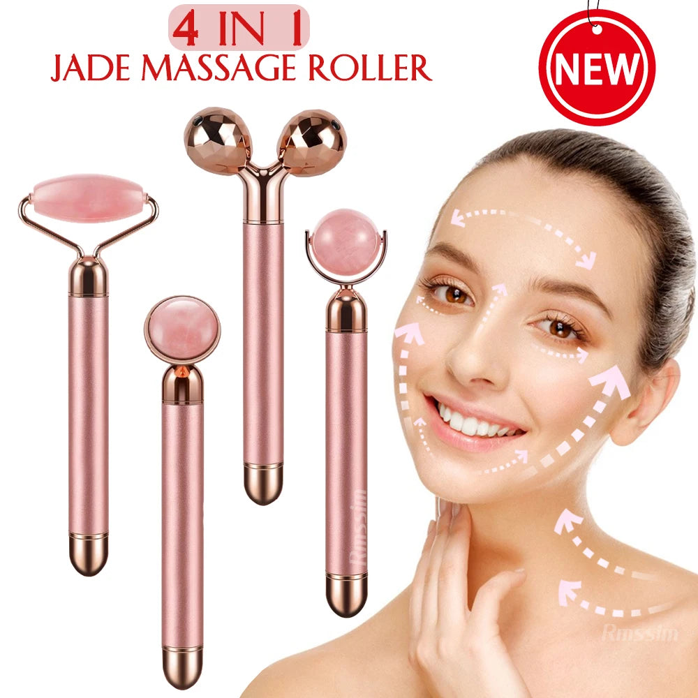 New Electric Vibrating Jade Roller Massager