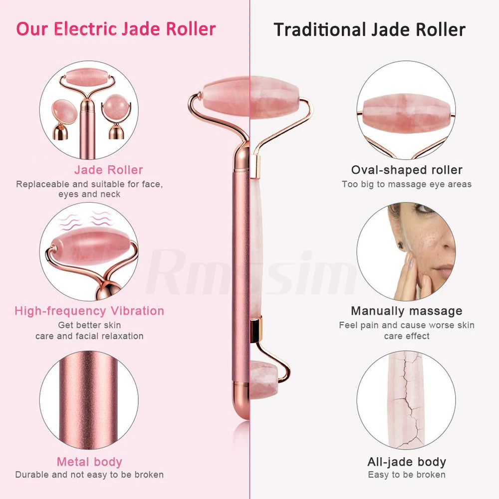 New Electric Vibrating Jade Roller Massager