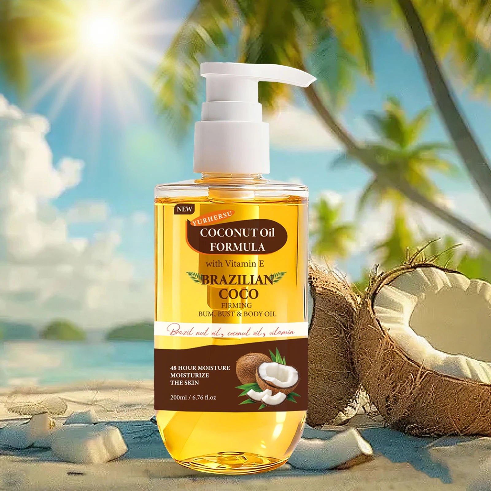 Organic Coconut Oil for Skin, Deep Moisturizing & Nourishing, Improves Elasticity.