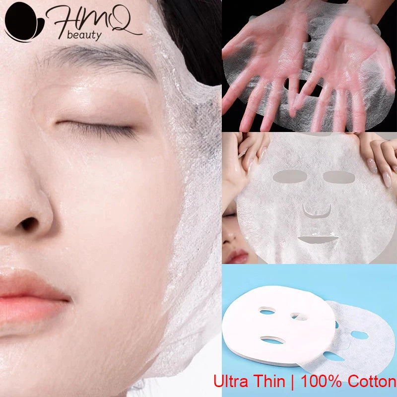 500/100pcs Disposable Facial Mask Sheets Ultra Thin Facial Tissue